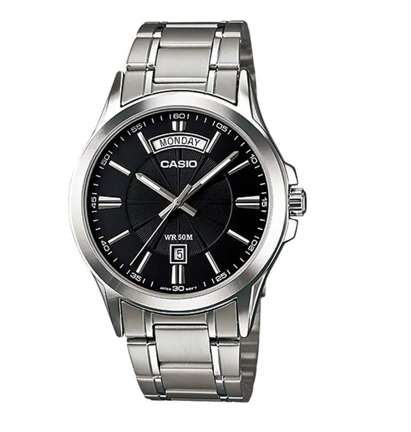 MTP-1381D-1AVDF Casio Classic Stainless Steel Men's Analog Quartz Watch. - Timecheck