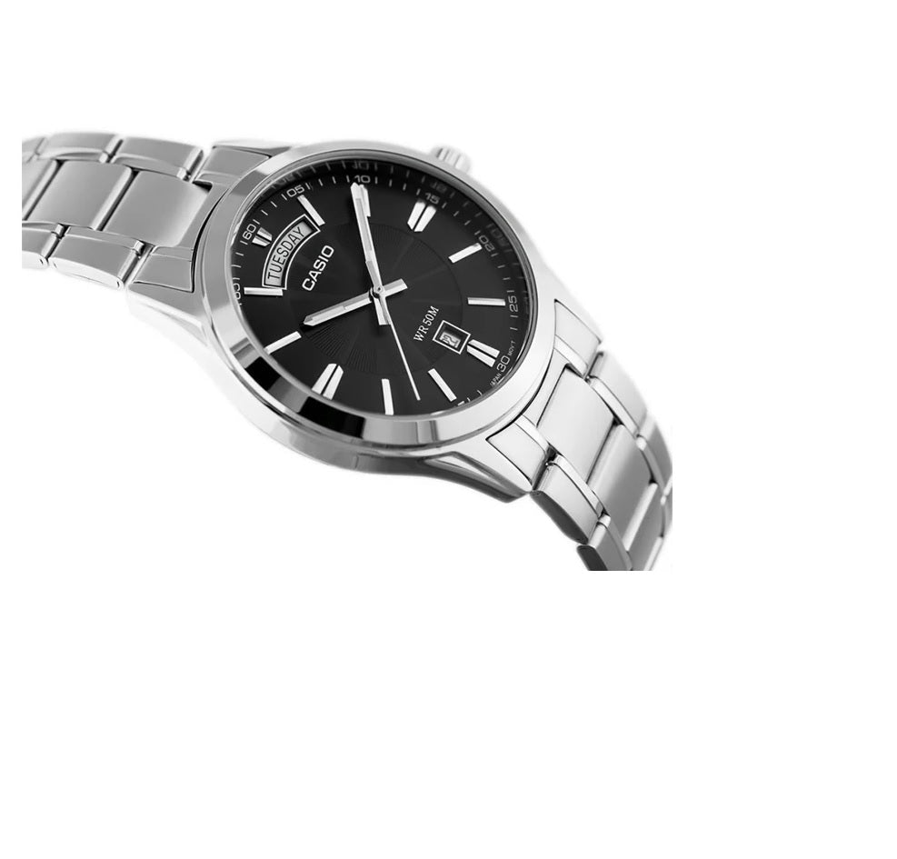 MTP-1381D-1AVDF Casio Classic Stainless Steel Men's Analog Quartz Watch. - Timecheck