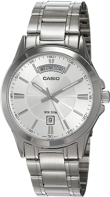 MTP-1381D-7AVDF Casio Classic Stainless Steel Men's Analog Quartz Watch. - Timecheck