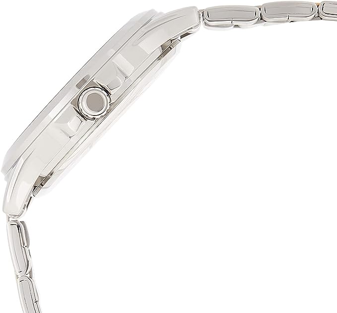 MTP-1381G-1AVDF Casio Silver Case Black Dial Analog Steel Band Watch for Mens. - Timecheck