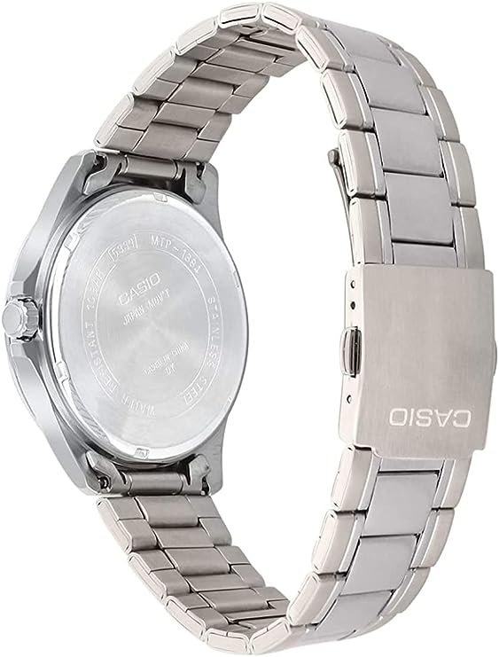 MTP-1384D-7AVDF Casio with Stainless Steel Strap men Analog Quartz Watch. - Timecheck