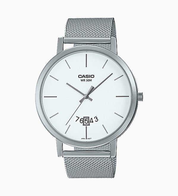 MTP-B100M-7EVDF Casio Analog White Dial Men's Watch. - Timecheck