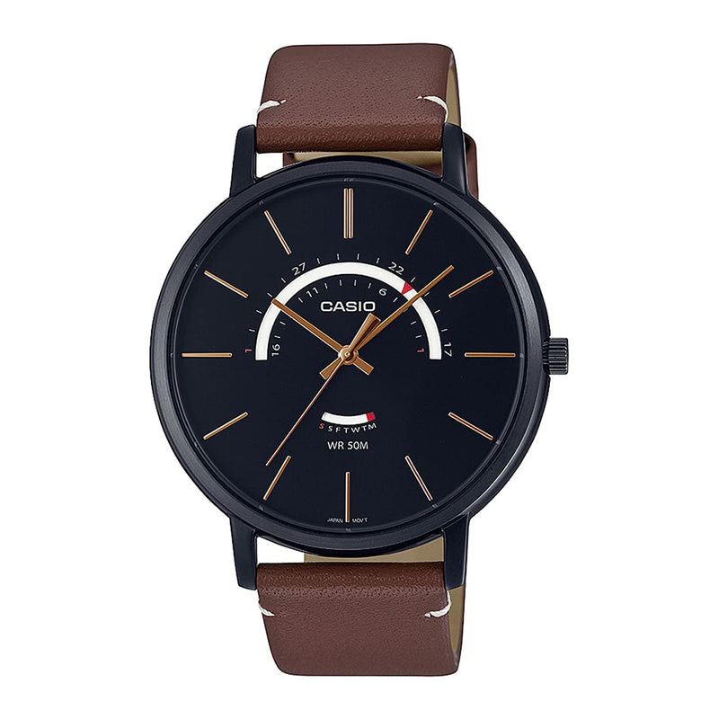MTP-B105BL-1AVDF Casio Analog Black Dial Men's Watch. - Timecheck