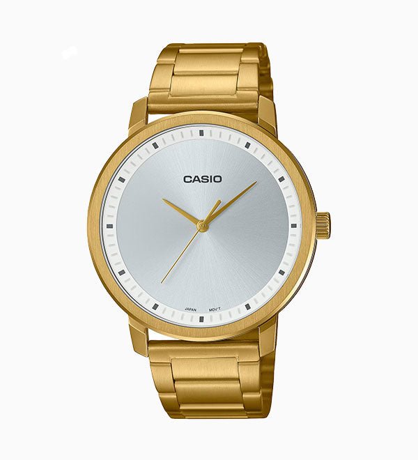 MTP-B115G-7EVDF Casio Silver Dial Stainless Steel Chain Analog Quartz Men's Watch. - Timecheck
