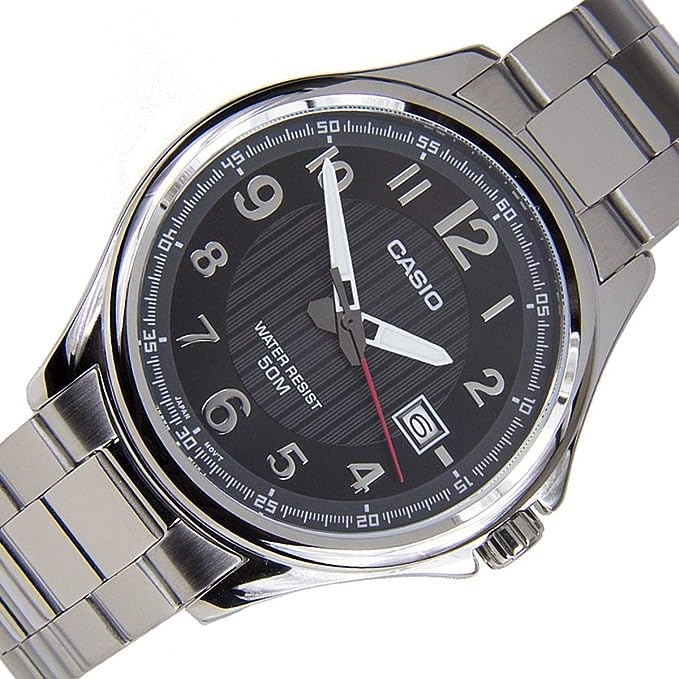 MTP-E126D-1AVDF Casio Black Dial Analog Quartz Men's Watch. - Timecheck
