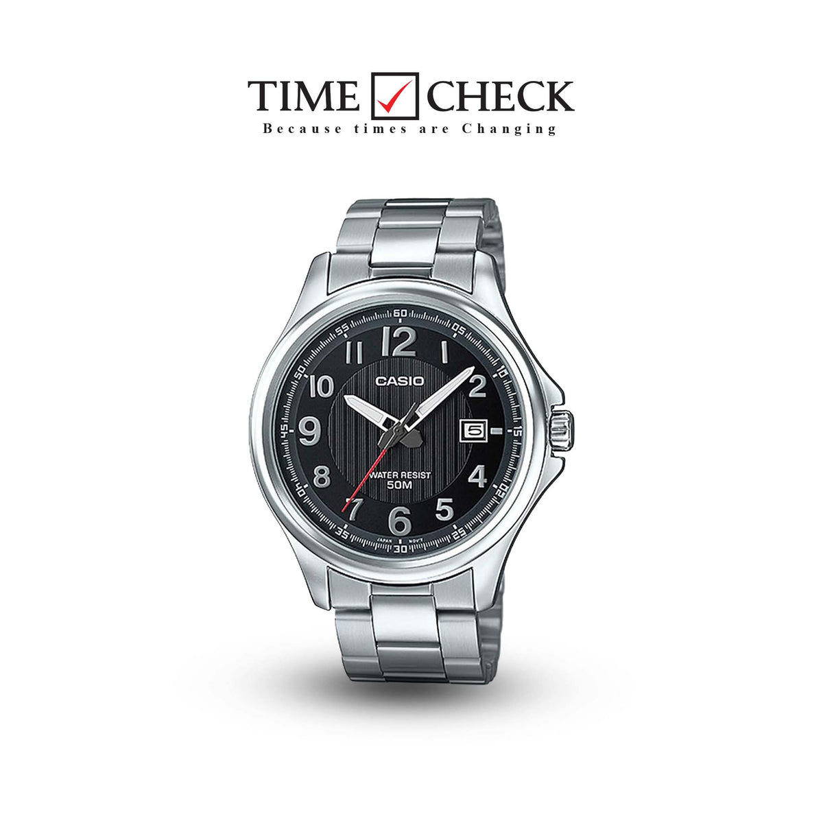 MTP-E126D-1AVDF Casio Black Dial Analog Quartz Men's Watch. - Timecheck
