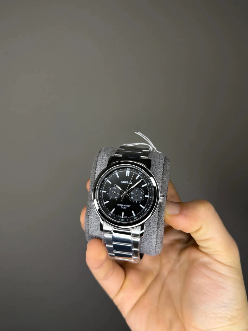 MTP-E335D-1EVDF Casio Analog Black Dial Quartz Men's Watch. - Timecheck