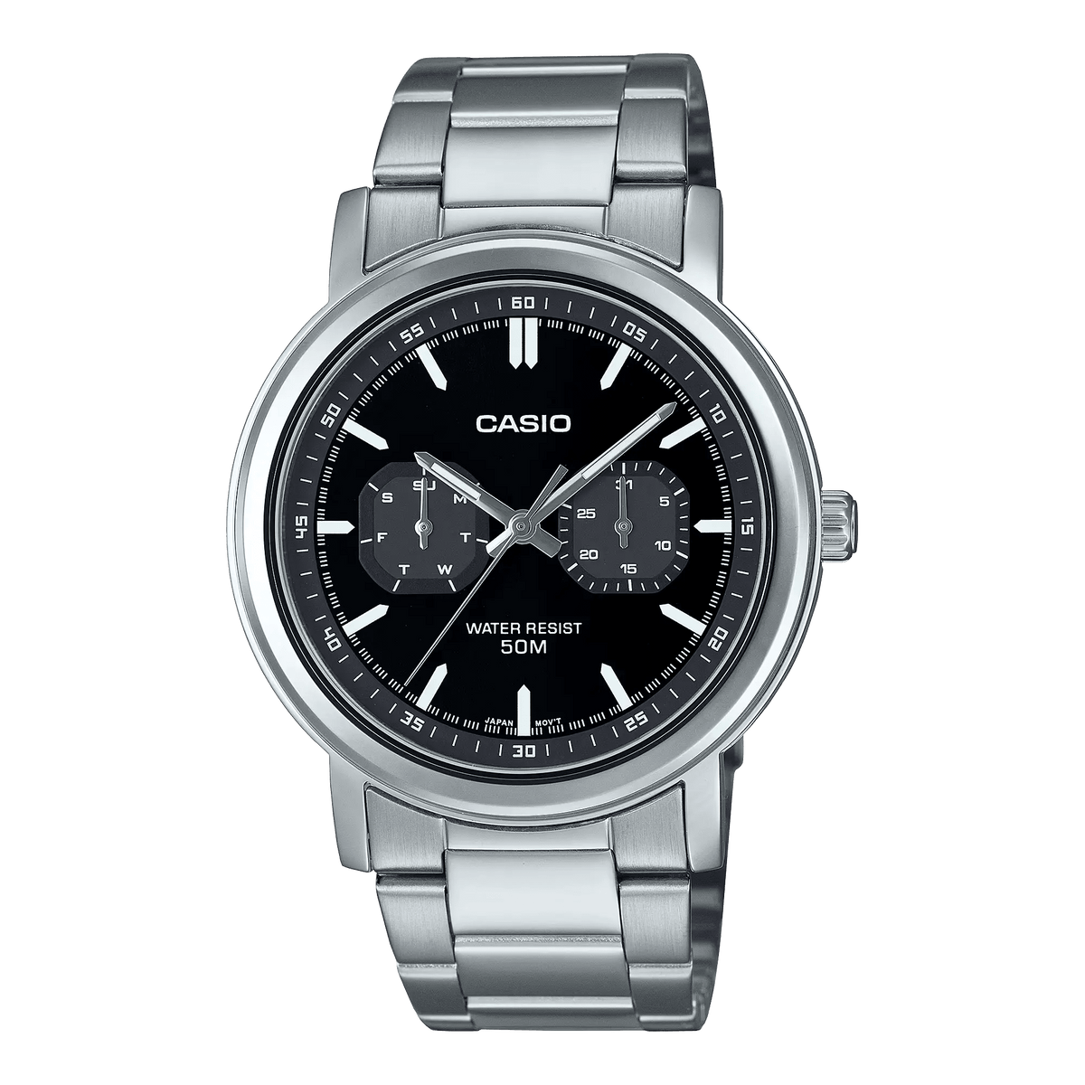 MTP-E335D-1EVDF Casio Analog Black Dial Quartz Men's Watch. - Timecheck