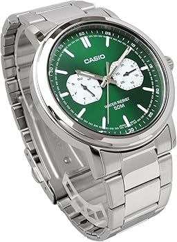 MTP-E335D-3EVDF Casio Analog Green Dial Quartz Men's Watch. - Timecheck