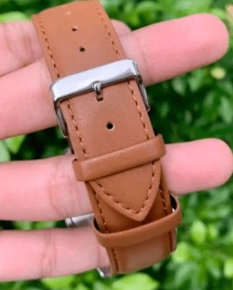 MTP-E725L-5AVDF Black Dial Steel Case Brown Leather Strap Analog Quartz Men's Watch. - Timecheck