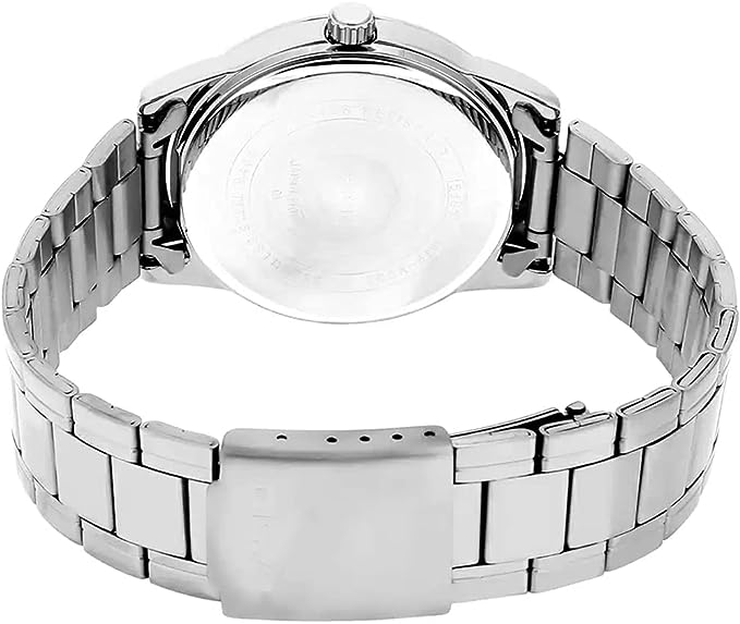 MTP-V001D-7BUDF Casio Stainless Steel Quartz Analog Silver Dial Men's Watch. - Timecheck