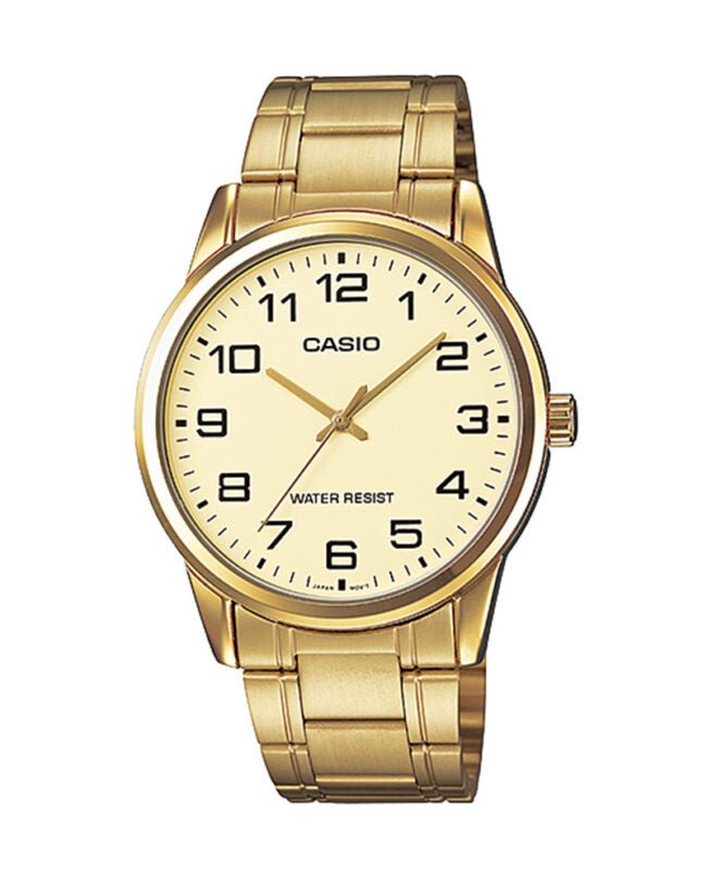 MTP-V001G-9BUDF Casio Stainless Steel Analog Quartz Mens Watch. - Timecheck