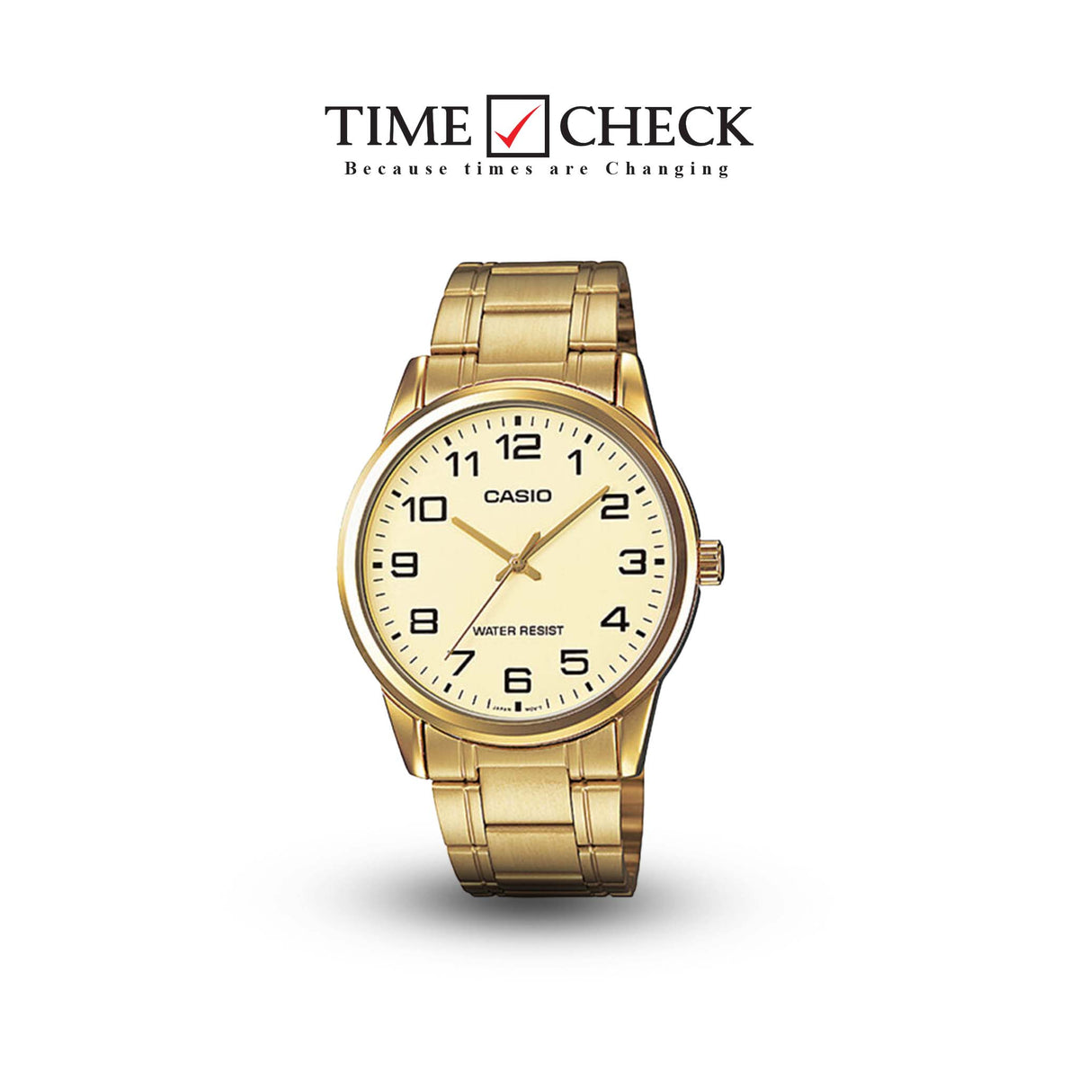MTP-V001G-9BUDF Casio Stainless Steel Analog Quartz Mens Watch. - Timecheck
