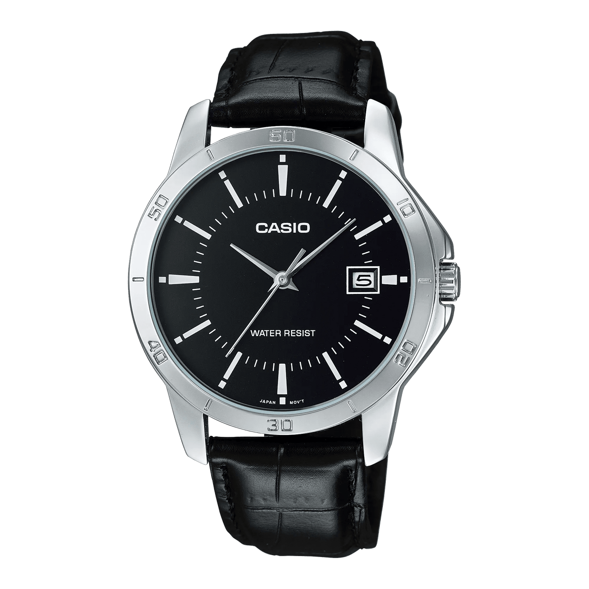 MTP-V004L-1AUDF Casio Standard Analog Date Black Dial Quartz Men's Watch - Timecheck