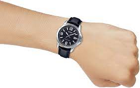 MTP-V004L-1BUDF Casio Stainless Steel Case Quartz Analog Mens Watch. - Timecheck