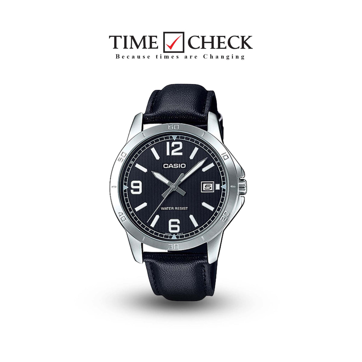 MTP-V004L-1BUDF Casio Stainless Steel Case Quartz Analog Mens Watch. - Timecheck