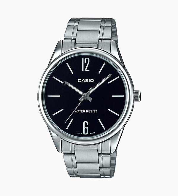 MTP-V005D-1BUDF Casio Black Dial Analog Quartz Men's Watch. - Timecheck