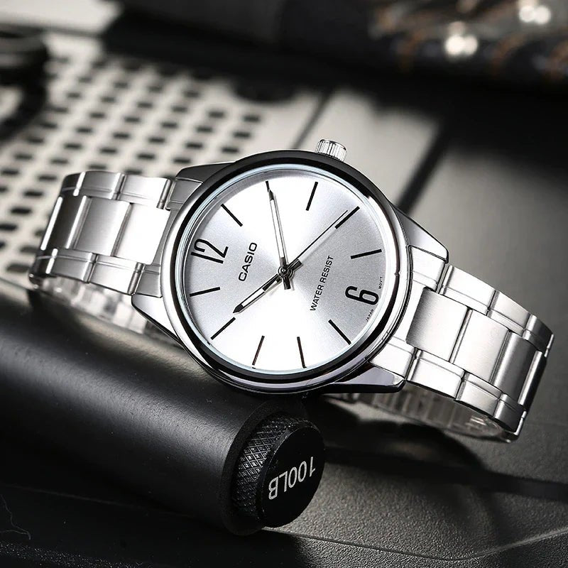 MTP-V005D-7BUDF Casio White Dial Analog Quartz Men's Watch. - Timecheck