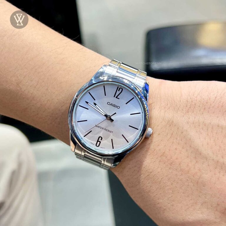 MTP-V005D-7BUDF Casio White Dial Analog Quartz Men's Watch. - Timecheck