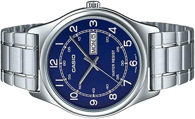 MTP-V006D-2BUDF Casio Silver Stainless Steel Analog Quartz Men's Watch. - Timecheck