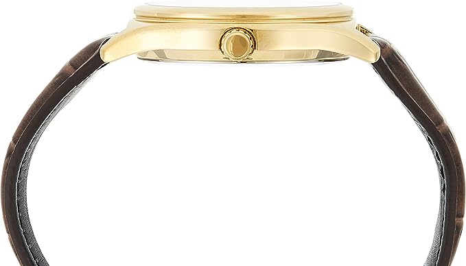 MTP-V006GL-7BUDF Casio Dress Gold Case White Dial Analog Leather Band Men's Watch. - Timecheck