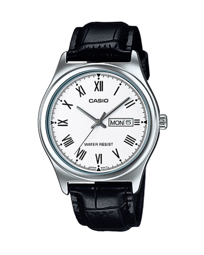 MTP-V006L-7BUDF Casio White Dial Quartz Analog Men's Watch. - Timecheck