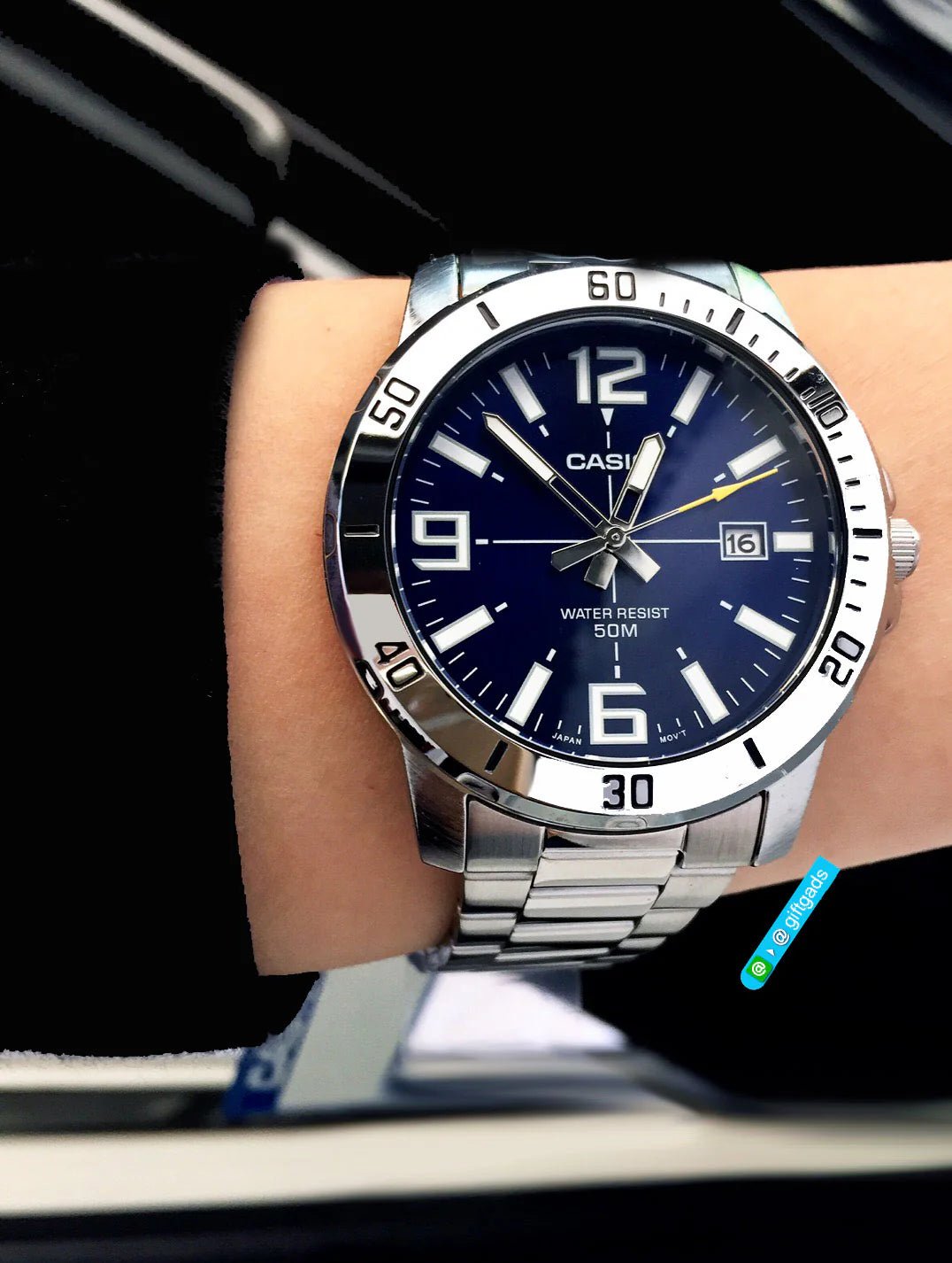 MTP-VD01D-2EVUDF Casio Analog Stainless Steel Strap Men's Quartz Watch. - Timecheck