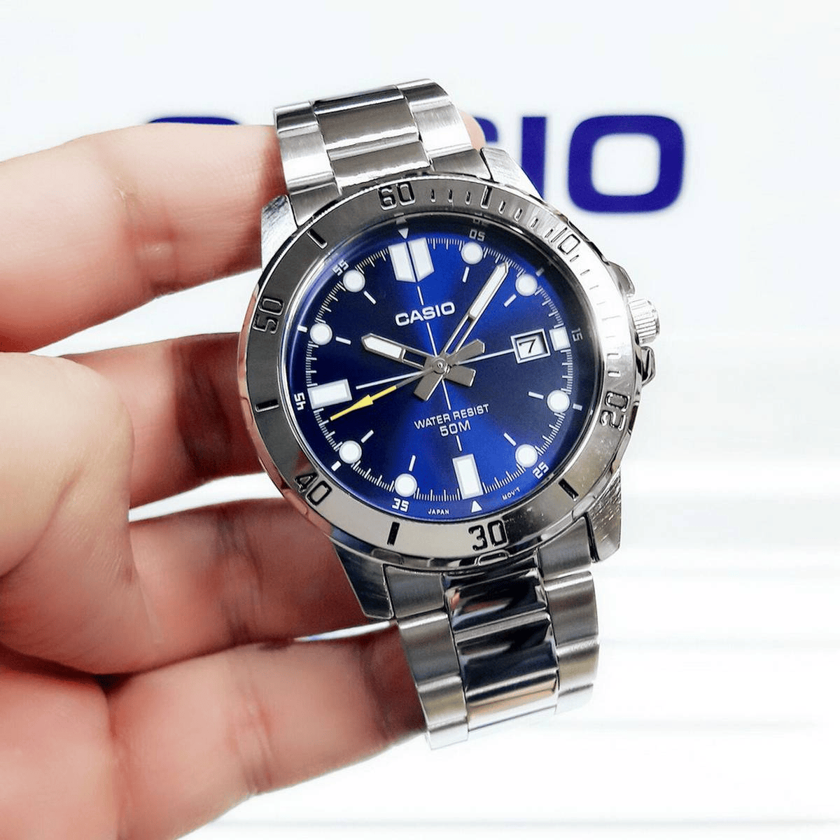 MTP-VD01D-2EVUDF Casio Analog Stainless Steel Strap Men's Quartz Watch. - Timecheck