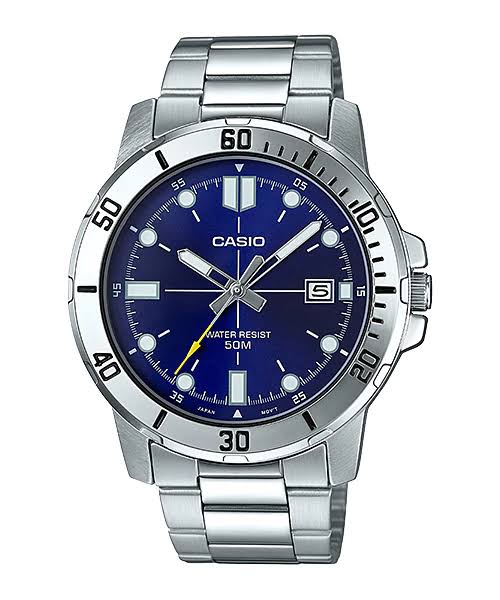 MTP-VD01D-2EVUDF Casio Analog Stainless Steel Strap Men's Quartz Watch. - Timecheck