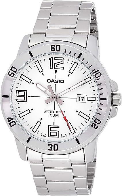 MTP-VD01D-7BVUDF Casio Analog Stainless Steel Strap Men's Quartz Watch. - Timecheck