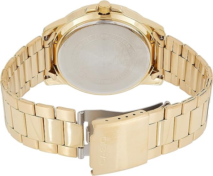 MTP-VD01G-9EVUDF Casio Gold Dial Stainless Steel Analog Quartz Men's Watch. - Timecheck