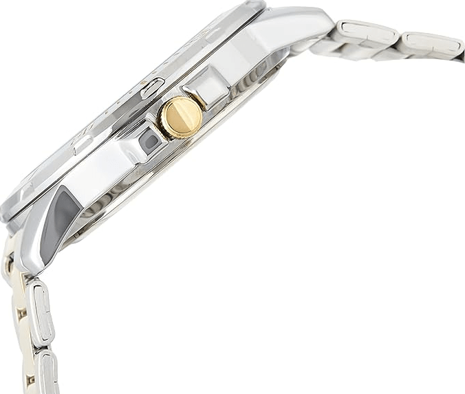 MTP-VD01SG-9BVUDF Casio Gold Dial Silver Gold Stainless Steel Chain Analog Men's Watch. - Timecheck