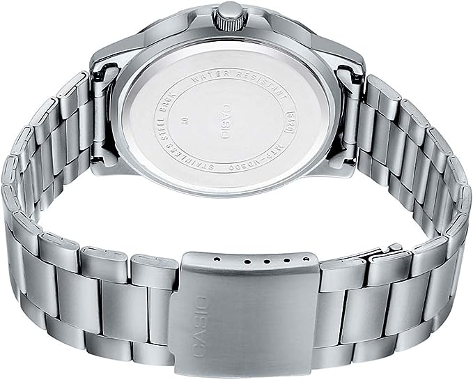 MTP-VD300D-2EUDF Casio Silver Stainless Steel 3 Dial Display Multi function Men's Watch. - Timecheck