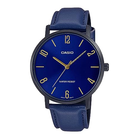 MTP-VT01BL-2BUDF Casio Analog Blue Dial Quartz Men's Watch. - Timecheck