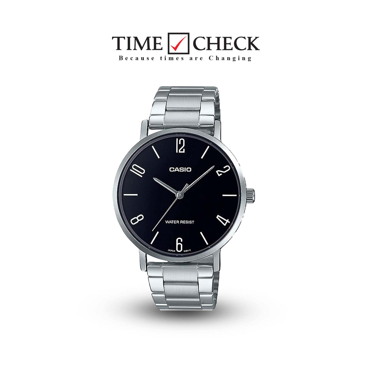 MTP-VT01D-1B2UDF Casio Men Analog Black Dial Quartz Watch. - Timecheck