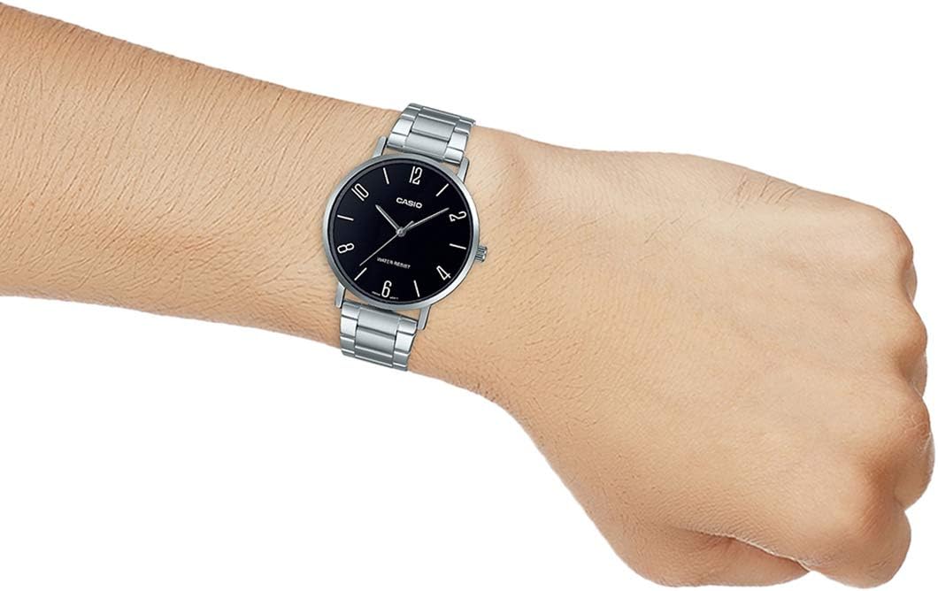 MTP-VT01D-1B2UDF Casio Men Analog Black Dial Quartz Watch. - Timecheck