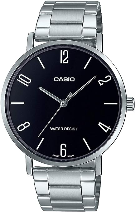MTP-VT01D-1B2UDF Casio Men Analog Black Dial Quartz Watch. - Timecheck