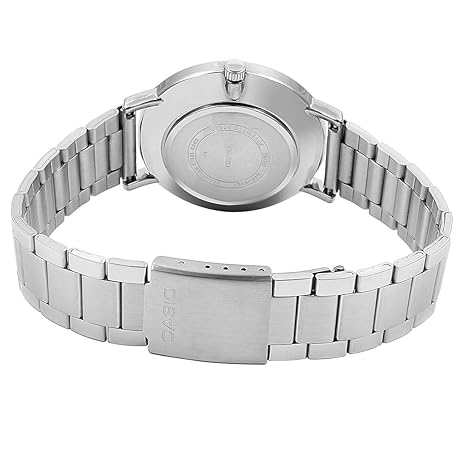 MTP-VT01D-1BUDF Casio Black Dial Stainless Steel Analog Quartz Men's Watch. - Timecheck