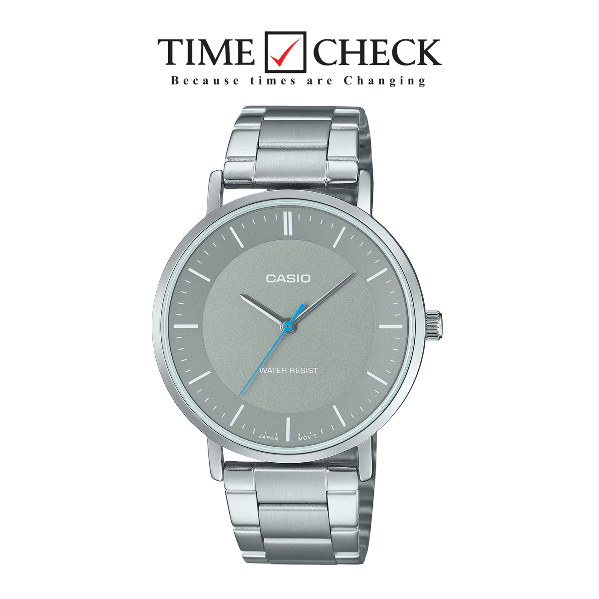 MTP-VT04D-8E Casio Stainless Steel Chain Analog Men's Watch. - Timecheck