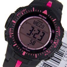 PRG-300-1A4DR Casio Protrek Triple Sensor Tough Solar Digital Men's Watch. - Timecheck