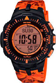 PRG-300CM-4DR Casio Protrek Orange Silicon Strap Solar Digital Men's Watch. - Timecheck