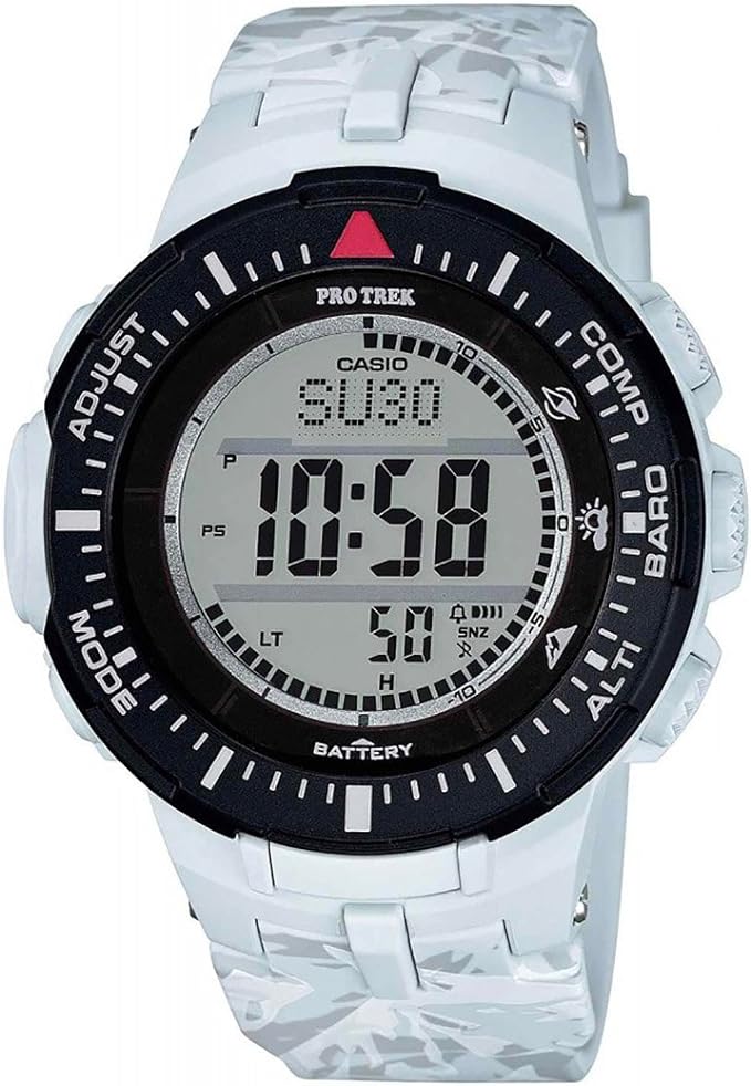 PRG-300CM-7DR Casio Protrek White Band Digital Solar power generation Men's Watch. - Timecheck