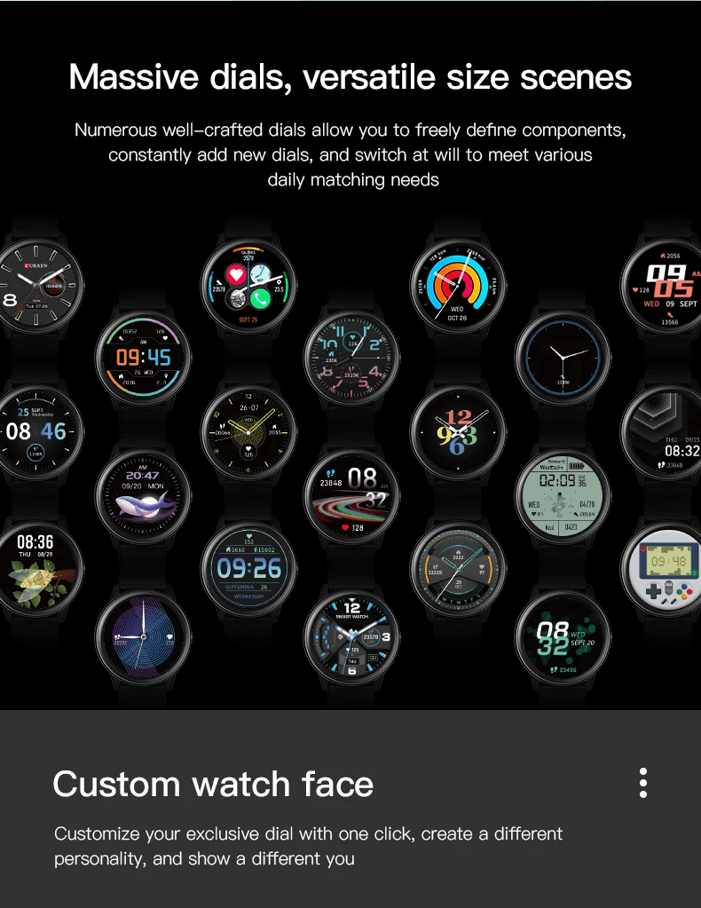 R3 PRO New CURREN fashion touch screen Smart watch For Men's & Women's. - Timecheck