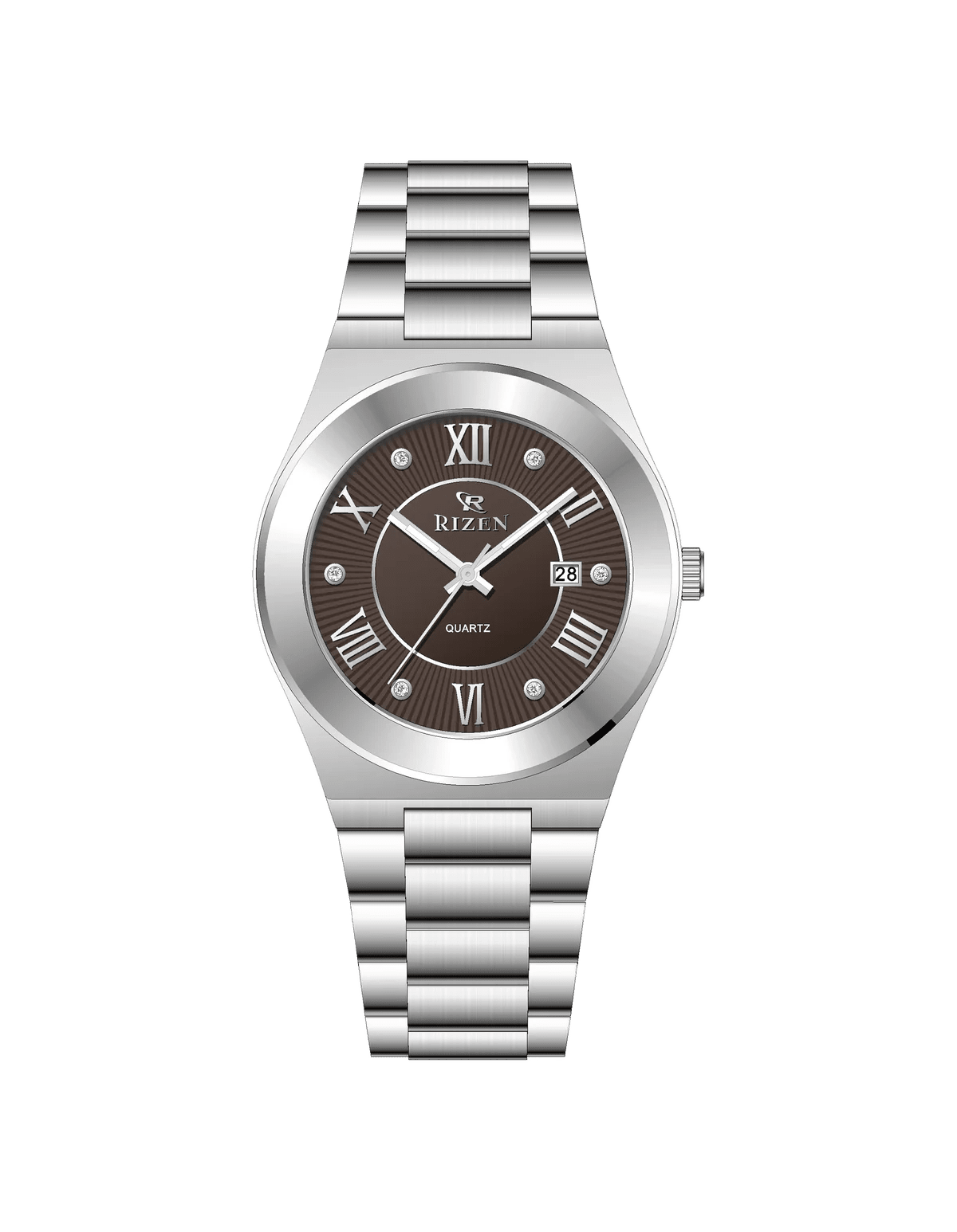 Rizen Aether RZ-0912 Silver Stainless Steel Quartz - Timecheck