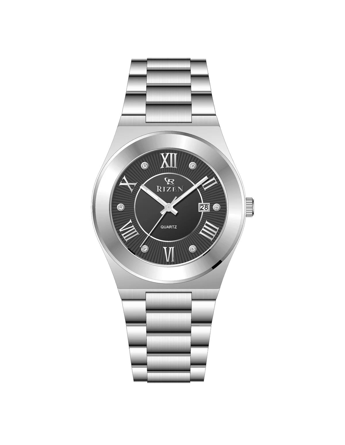 Rizen Aether RZ-0912 Silver Stainless Steel Quartz - Timecheck