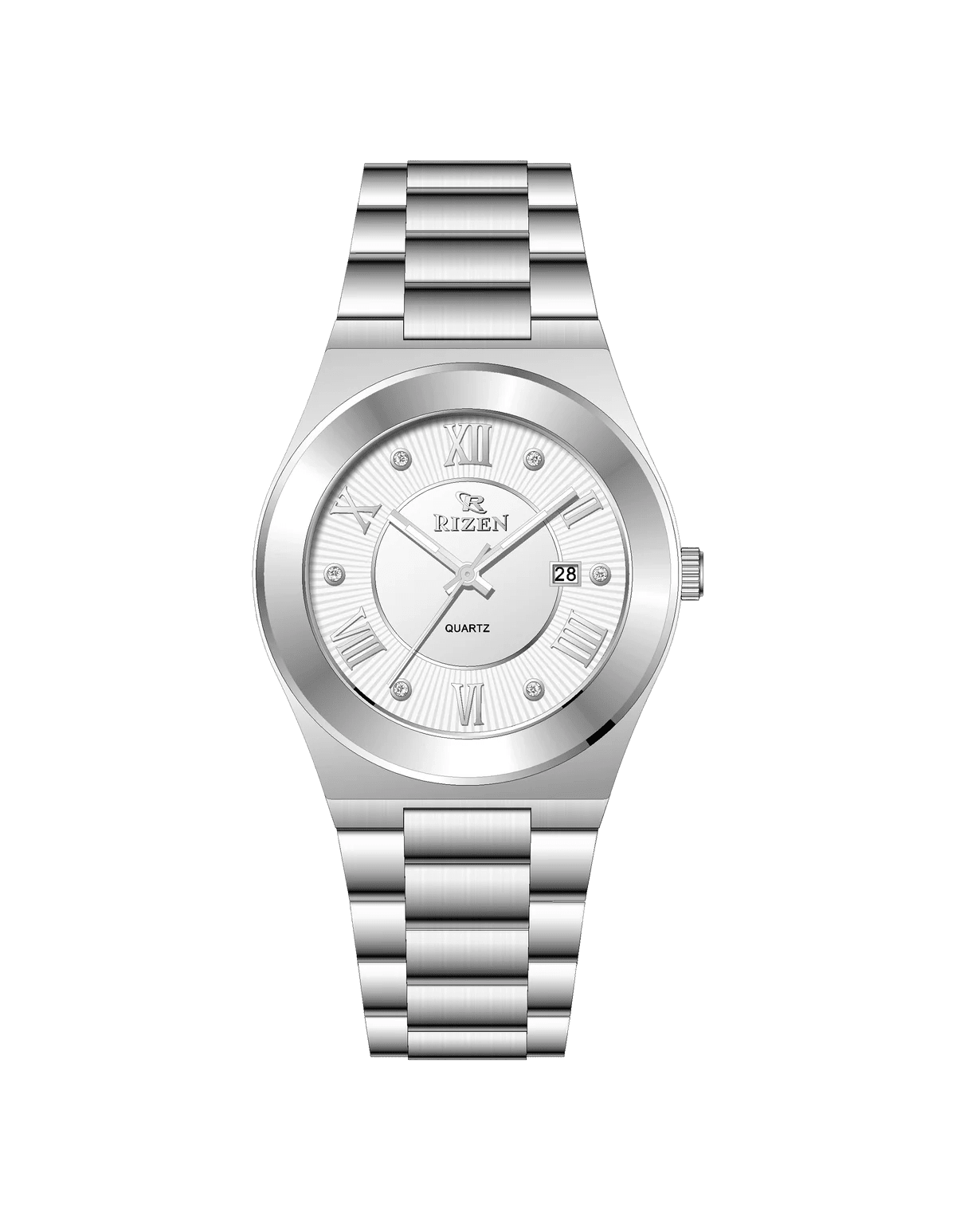 Rizen Aether RZ-0912 Silver Stainless Steel Quartz - Timecheck