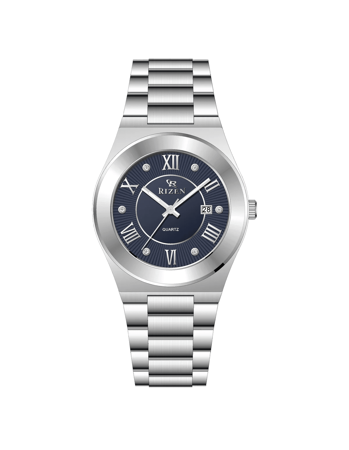 Rizen Aether RZ-0912 Silver Stainless Steel Quartz - Timecheck