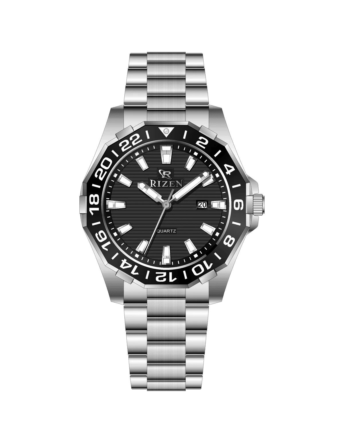 Rizen Alpha Steel RZ-0821 Stainless Steel Quartz - Timecheck