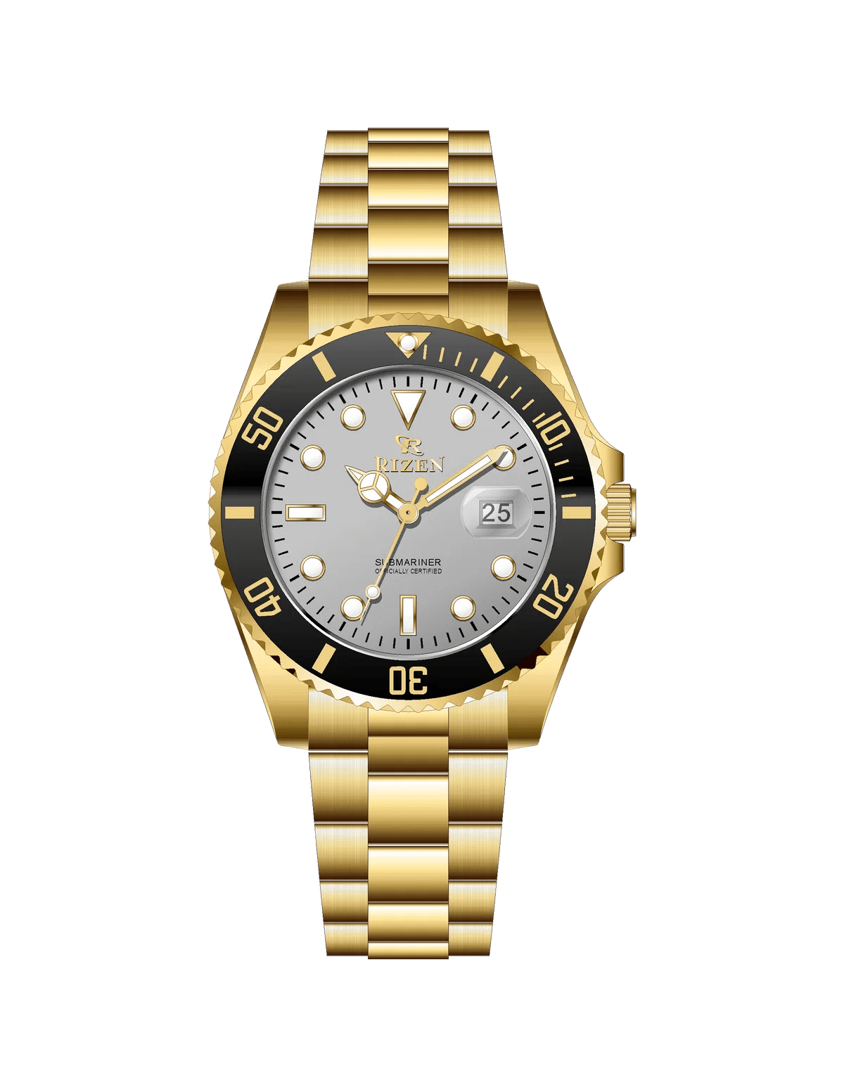 Rizen Altair RZ-0926 Gold stainless steel Quartz - Timecheck