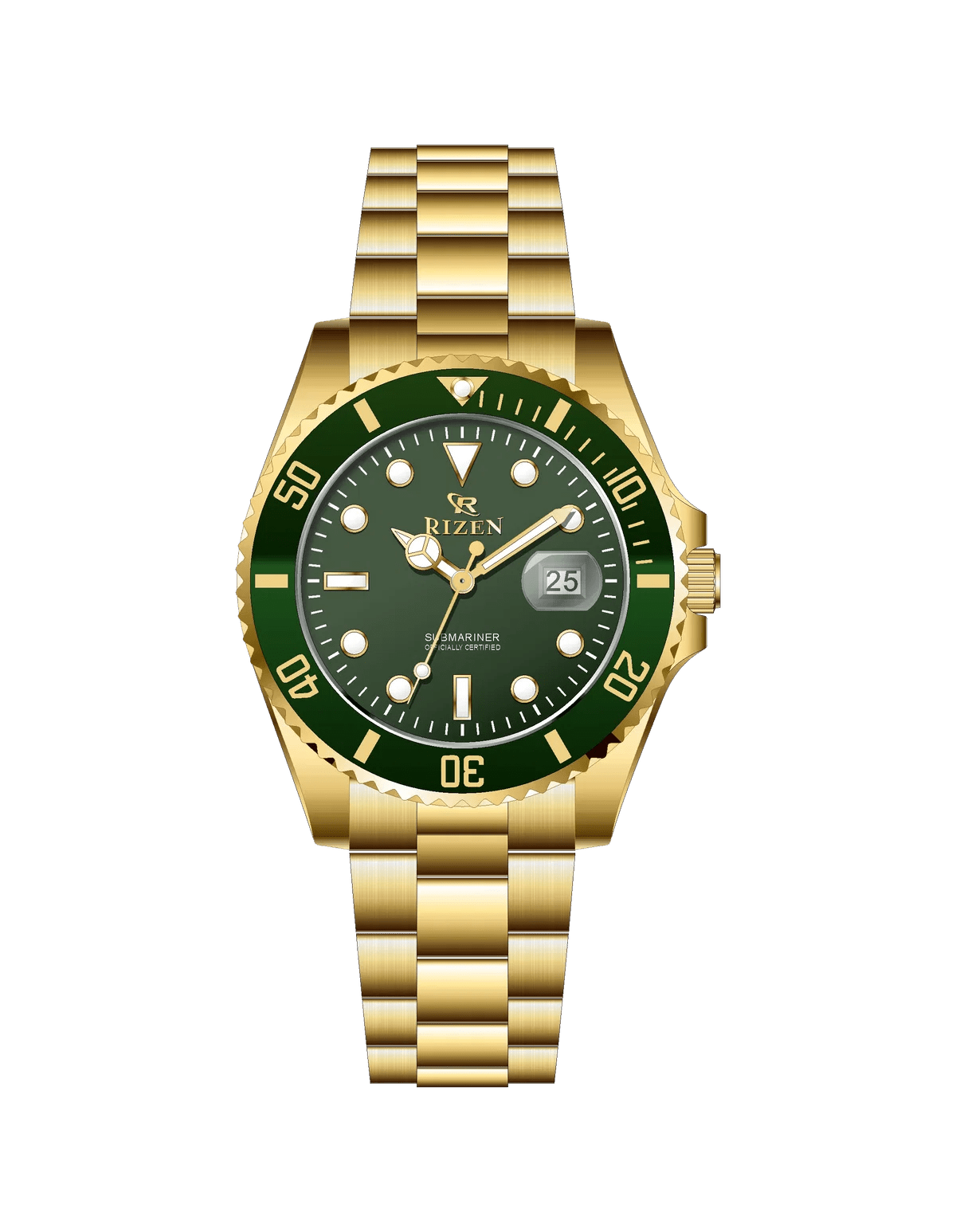 Rizen Altair RZ-0926 Gold stainless steel Quartz - Timecheck